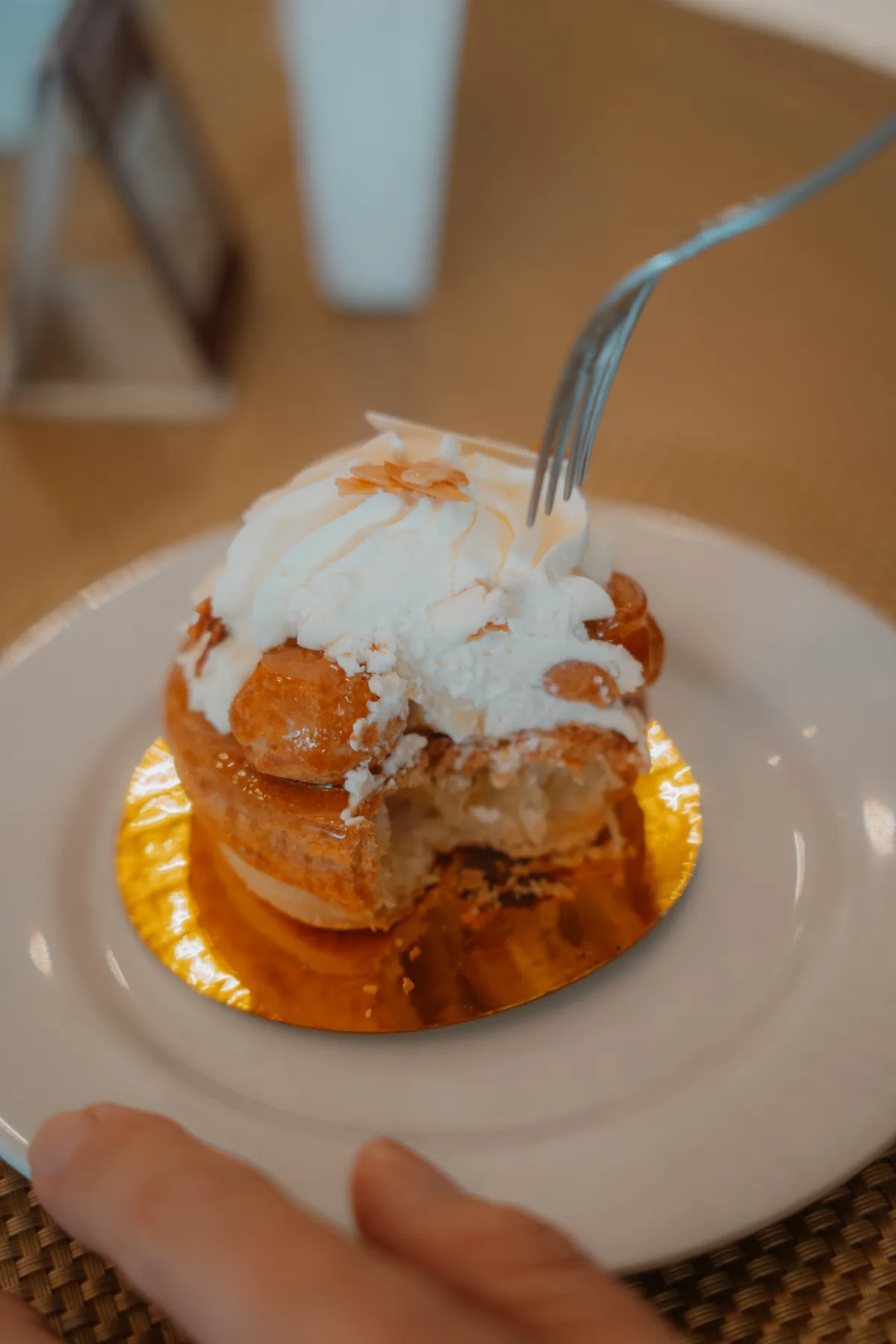 Un postre servido en La Noria
